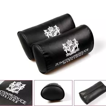2 шт., подголовники для автомобильного сиденья JDM Junction Produce, подголовники, белые, черные кожаные JP золотой