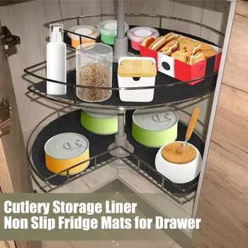 2 шт. подкладка для полок круглая кухонная подкладка не скользящая подставка для ящиков шкафа холодильник L хаки