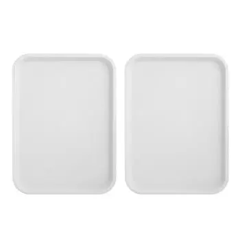 2 шт. Поднос для еды многофункциональный утолщенный противоскользящий китайский поднос для фаст-фуда для обеда белый