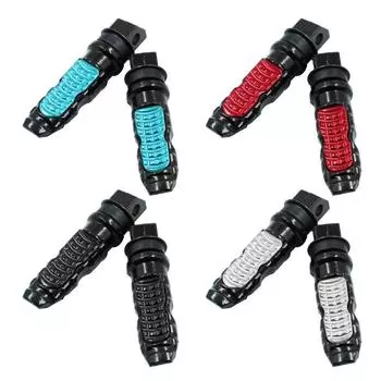 2 шт. подножка для скутера, подножка для мотоцикла, аксессуары для модификации, отверстие для замены, задняя пассажирская подножка, педаль серебряный