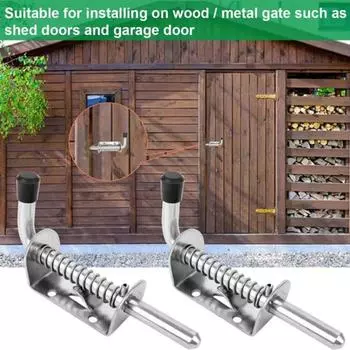 2 шт. подпружиненные защелки, болт-цилиндр из нержавеющей стали, утолщенный, с матовой отделкой, дополнительная безопасность, дверные замки для шкафов, шкафов M