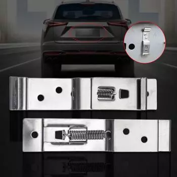 2 шт. Подпружиненный кронштейн из нержавеющей стали для номерного знака автомобиля, зажимы для держателя рамы автомобиля, зажимы для номерного знака прицепа