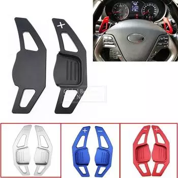2 шт. Подрулевой переключатель для KIA K3 CERATO Forte Koup SX 2015 2016 Cadenza Ceed Pro GT SW 2013 наклейки на руль автомобиля DSG серебряный