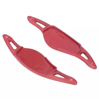 2 шт. Подрулевые переключатели рулевого колеса из алюминиевого сплава, аксессуары для украшения салона автомобиля, замена красный