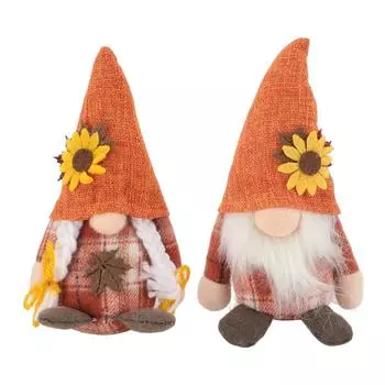 2 шт. Подсолнухи гномы украшения милые фигурки гномов ручной работы плюшевые гномы для праздника Fe
