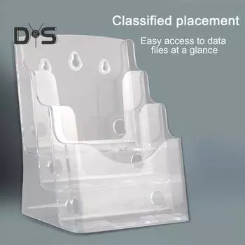 2 шт. Подставка для брошюр, акриловые противоскользящие слоты, настенный настольный органайзер A4/A5/A6, 3/4/5 слоев, держатель для документов S 3-Layers