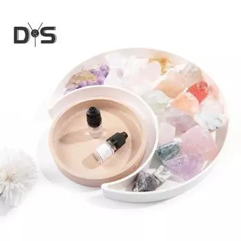 2 шт. Подставка для хранения украшений в виде солнца и луны, многоцелевой деревянный поднос для украшений, декоративная тарелка для безделушек, аккуратный органайзер для стола чёрный