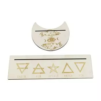 2 шт. подставка для карт Таро деревянная прямоугольная лунная подставка для таро деревянная подставка для карточек для ведьм инструменты для гадания Декор алтаря Type 8