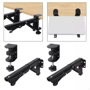2 шт., подставка для клавиатуры, складные кронштейны, регулируемая высота, простой в установке держатель с Clamp 9x4.3cm