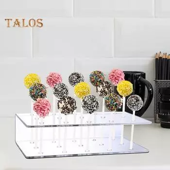 2 шт. подставка для леденцов, прочная конструкция, пищевая, без BPA, прозрачная, 15 отверстий, подставка для леденцов Candy Pop, акриловая B