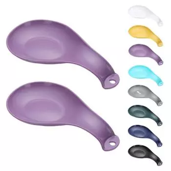 2 шт. подставка для ложки для плиты прочный пластиковый держатель для ложки кухонные принадлежности темно-синий