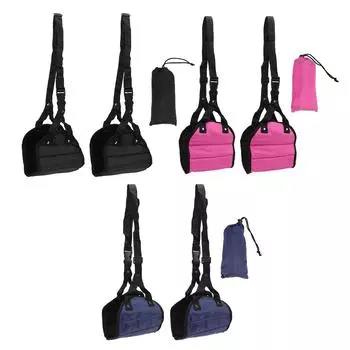 2 шт. Подставка для ног в самолете, не сталкивающаяся, удобная, портативная, регулируемая, прочная, для путешествий Black