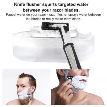 2 шт. подставка для ополаскивателя для бритвы, ручная бритва-ирригатор, не требуется электричество, портативная подставка для ополаскивания бритвы для мужчин чёрный
