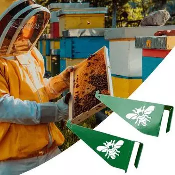 2 шт. подставка для осмотра улья, держатель рамки для улья, опора для улья из нержавеющей стали, подставка для пчелиного улья, пчелиные ящики и стартовый набор для рамок, пчеловодство set зелёный