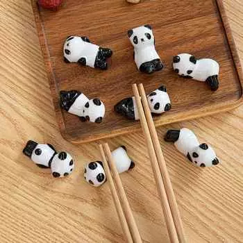 2 шт. Подставка для палочек Панда Китайская керамика Милая новинка Столовые приборы 5.5*3.2cm
