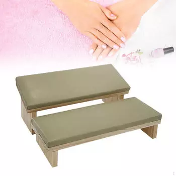 2 шт., подставка для рук для маникюра, подушка для рук, мягкий держатель для ногтей, подставка для рук серый