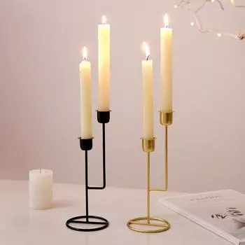 2 шт. подсвечники из металла в европейском стиле, модные подсвечники для свадебного стола, изысканные подсвечники для рождественского стола