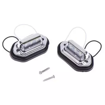 2 шт. подсветка номерного знака автомобиля 6 светодиодов универсальная подсветка номерного знака автомобиля грузовика автобуса мотоцикла грузовика безопасная фара дальнего света 12 В