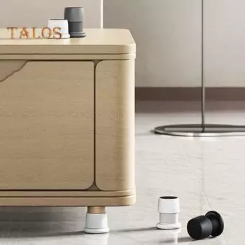 2 шт. подушечки для ног для мебели, легко установить, нескользящая, регулируемая, гибкая вращающаяся подставка для ног, удобное увеличение высоты серый