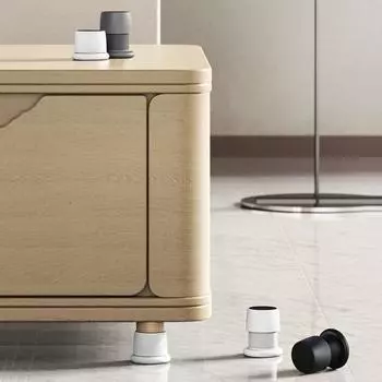 2 шт. подушечки для ног для мебели, легко установить, нескользящая, регулируемая, гибкая вращающаяся подставка для ног, удобное решение для увеличения высоты чёрный