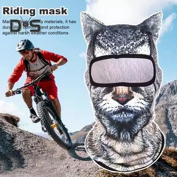 2 шт., подушка для лица в виде лыжной балаклавы для кошек, 3D-подставка для ушей, подушка для лица животного для бара, музыкальных фестивалей, вечеринок на Хэллоуин, мероприятий на свежем воздухе 2pcs