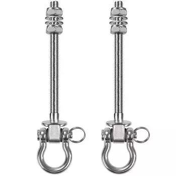 2 шт. подвеса для деревянной балки и двутавровой балки, съемные и легко соединяемые, прочные крючки для качелей из нержавеющей стали, мешок с песком для кресла-гамака для йоги, крепеж для качелей 2 Pcs