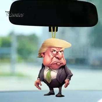 2 шт. подвеска для автомобиля Трампа 2D акриловые украшения Трампа внутренние настенные украшения для рождественской елки сувениры рюкзак A