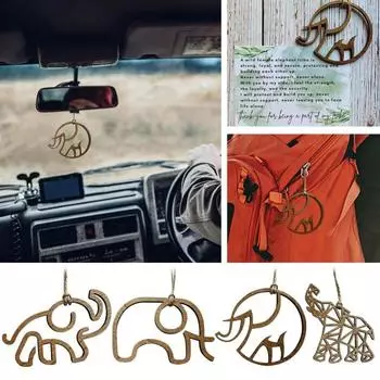 2 шт. подвеска в виде слона дружбы, деревянная подвеска в виде слона сестринства с картой истории, подвеска в виде символа дружбы, подарок для друзей и сестер 2pcs