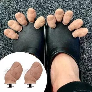 2 шт., подвески для обуви, сабо из крокодила, аксессуар, реалистичная форма большого пальца, пляжные тапочки, украшение, булавки для обуви, пряжка для обуви, функциональная грязеотталкивающая фиксация «сделай сам» A