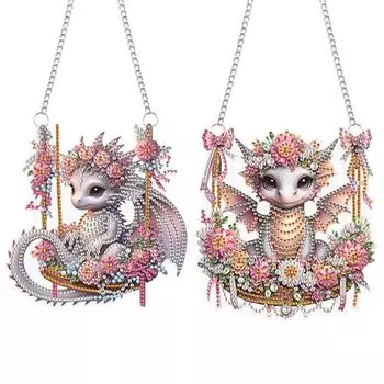 2 шт. Подвески для окон с изображением животных и стразами и бриллиантами, милые для декора окон в саду GH2011