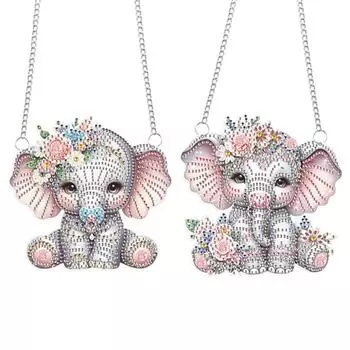 2 шт. Подвески для окон с изображением животных и стразами и бриллиантами, милые для декора окон GH2011