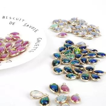 2 шт., подвески из смолы, подвески в форме капли воды для DIY, ожерелье, серьги, ювелирные аксессуары