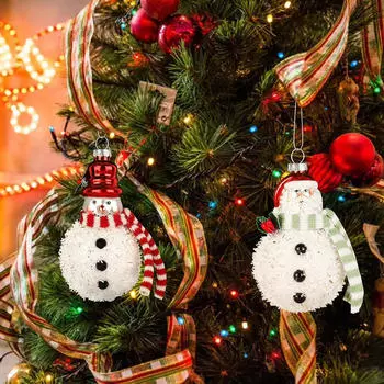2 шт. Подвески в виде снеговиков, милые рождественские украшения для