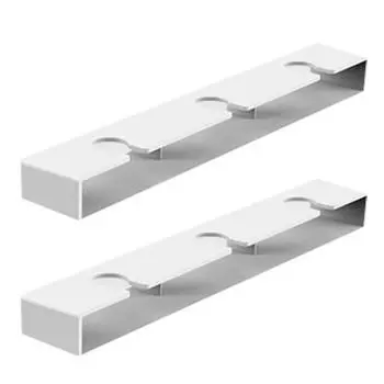 2 шт. Подвесная стойка для бокалов без сверления, держатель для винных бокалов, компактное крепление под шкаф для дома, отеля, ресторана, бара 2pcs белый