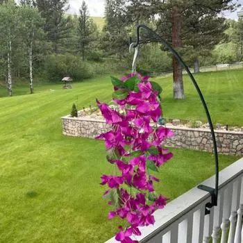 2 шт. подвесной искусственный бугенвиллея Speetabilis устойчивый к ультрафиолетовому излучению реалистичный искусственный цветок для свадебной вечеринки в помещении, на открытом воздухе, в саду, дворе, украшение из искусственного цветка