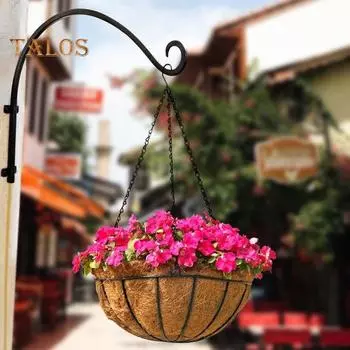 2 шт., подвесной кронштейн для растений, уличный вешалка для цветочного горшка, крючок, нержавеющий, прочный, несущий металлический крючок для кормушки для птиц, вешалка для цветочной корзины