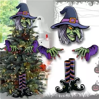 2 шт. Подвесные, новые украшения на Хэллоуин Праздничные товары Украшения Украшения на Хэллоуин Праздничные игрушки Подвесная ведьма фиолетовый