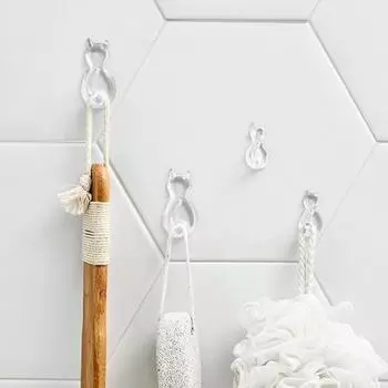 2 шт. подвесные стабильные прочные несущие большие водонепроницаемые крючки на крючках бесшовные крючки A чистый