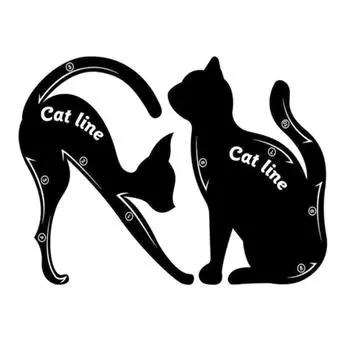 2 шт подводка для глаз Трафареты, Матовый пластик Дымчатые аппликаторы тени для век Руководство Шаблон Инструмент Профессиональный инструмент для макияжа глаз