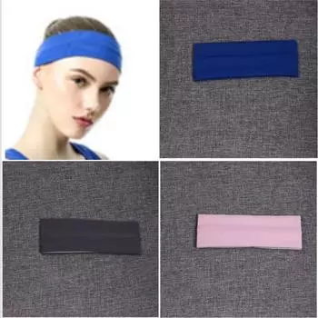 2 шт. поглощающая пот молочная шелковая монохромная повязка на голову эластичная тканевая повязка на голову повязка на голову Йога Спортивная повязка на голову для фитнеса чёрный