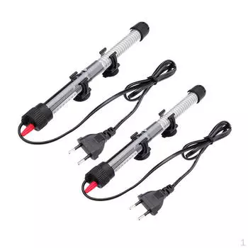 2 шт. погружной аквариумный водонагреватель нагревательный стержень с вилкой европейского стандарта 100 Вт + 50 Вт