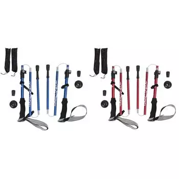 2 шт. Походная палка Суперлегкая прочная алюминиевая палка из алюминиевого сплава Прогулочная палка для альпинизма Blue