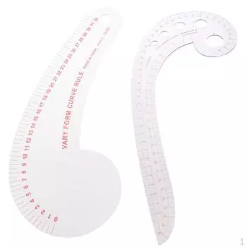 2 шт. Полезная метрическая линейка с запятой и французской кривой для пошива одежды