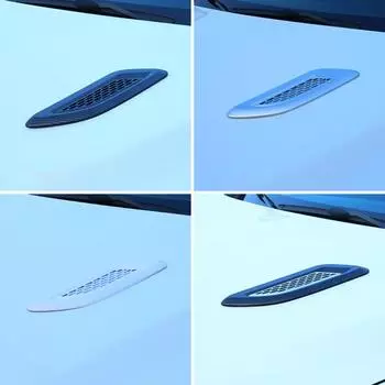 2 шт. Полезные наклейки из углеродного волокна, устойчивые к выцветанию, накладки на двигатель, воздухозаборник, вентиляционное отверстие, крышка крыла для аудиосистемы чёрный