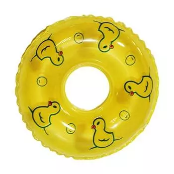 2 шт. Полезный компактный противопротекающий универсальный плавательный круг для ролевых игр, игрушка для кукольного дома, аксессуары для микропейзажа прозрачный