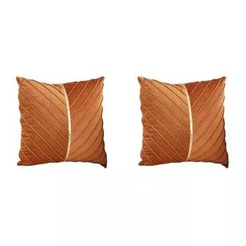 2 шт. полиэстеровый чехол для дивана, домашний декор, бархатная наволочка с симметричной золотой нитью зелёный