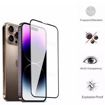 2 шт. Полное покрытие из закаленного стекла для iPhone 11 12 13 14 15 16 Pro Max XS XR X 6 6s 7 8 14 15 16 Plus 12 Mini 13 Mini SE защитная пленка для экрана iPhone 16 Pro Max