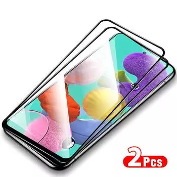 2 шт. полностью закаленное защитное стекло для Samsung Galaxy A24 A34 A54 A35 A55 A15 A13 A33 A53 5G A25 A16 A23 A14 A52 A32 A06 защитная пленка для экрана Galaxy M32 чёрный