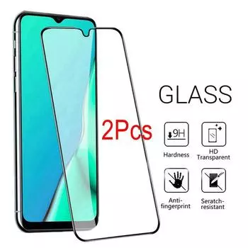 2 шт. полностью закаленное защитное стекло для Realme C63 C65 C61 8 9 Pro C53 C33 OPPO A38 A58 A18 A60 A57 A54 A74 A94 A40 A80 5G защитная пленка для экрана Realme GT Master Edition чёрный
