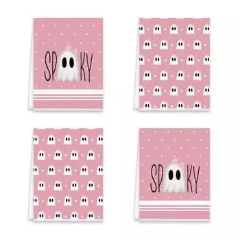 2 шт. полотенца для посуды на Хэллоуин, полотенца для кухни с изображением летучей мыши и тыквы, микрофибры, эффективное использование воды B